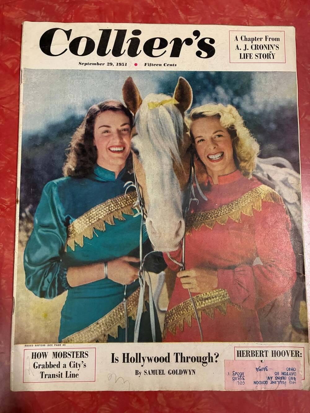 Collier's Magazine September 29 1951 Rodeo Sisters Cover